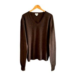 AMERICAN RAG Long Sleeve V-neck Lambswool Sweater Xl
